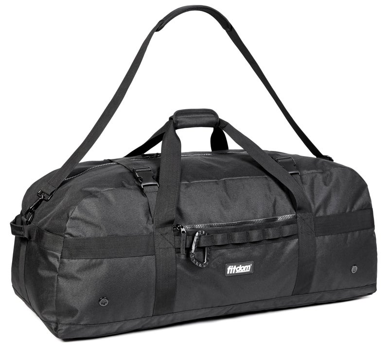 Fitdom 132L 36" Heavy Duty Extra Large Sports Gym Equipment Travel Duffel Bag W/Adjustable Shoulder & Compression Straps. Perfect for Soccer Baseball Basketball Hockey Football Team Coaches & More - Image 1